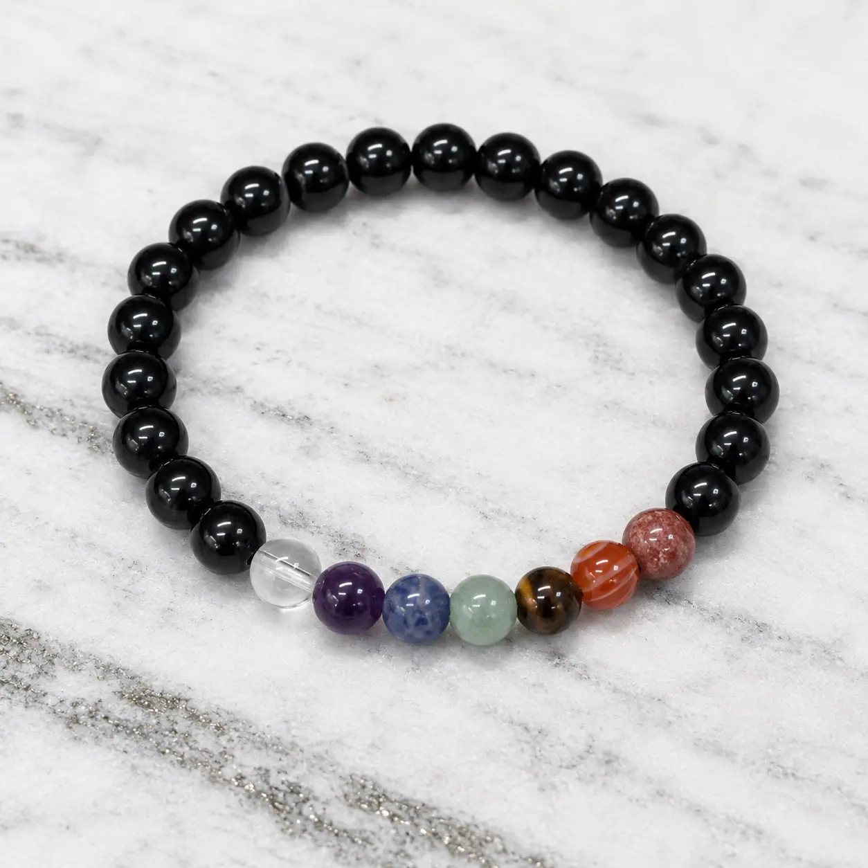 7 Chakras Shungite Bracelet