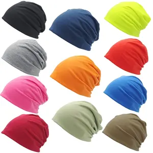 Solid Color Beanie Hat, 1 Count Soft Lightweight Running Beanie, Adult Skull Hat for Men & Women, Sports & Outdoor Hats for Daily Wear