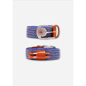 THE BRAIDED BYRD GOLF BELT ♠ Blue/White