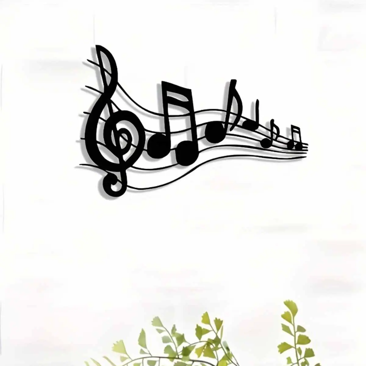Music Note Design Wall Art, Abstract Wall Decor, Removable and Reusable Wall Decor for Home, Office, Living Room, Bedroom, Garden, Kitchen, Cafe, Bar, Stickers