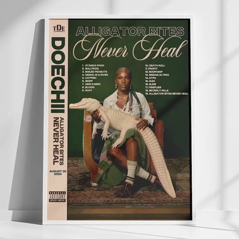 Doechii Poster | Alligator Bites Never Heal, Album Poster, Music, Swamp Princess, Album Cover, Tracklist, Doechii, Trendy, Alter Ego,