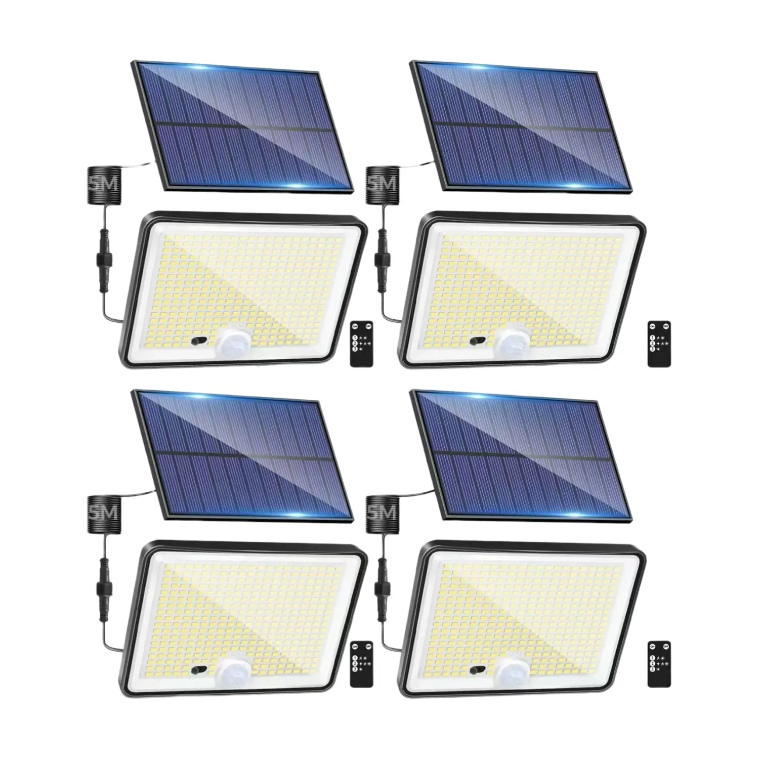 Outdoor Solar LED Strip Light with Remote Control, 342-LED Motion Sensor Spotlight, Waterproof IP65 Solar Garden Light, Solar Spotlights Outdoor, Waterproof Landscape Lights