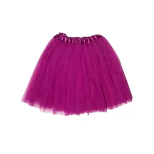 Fuchsia Tutu Skirt for Women – 3-Layer Tulle Ballet Skirt for Costume, Dress-Up, Dance, & Cosplay