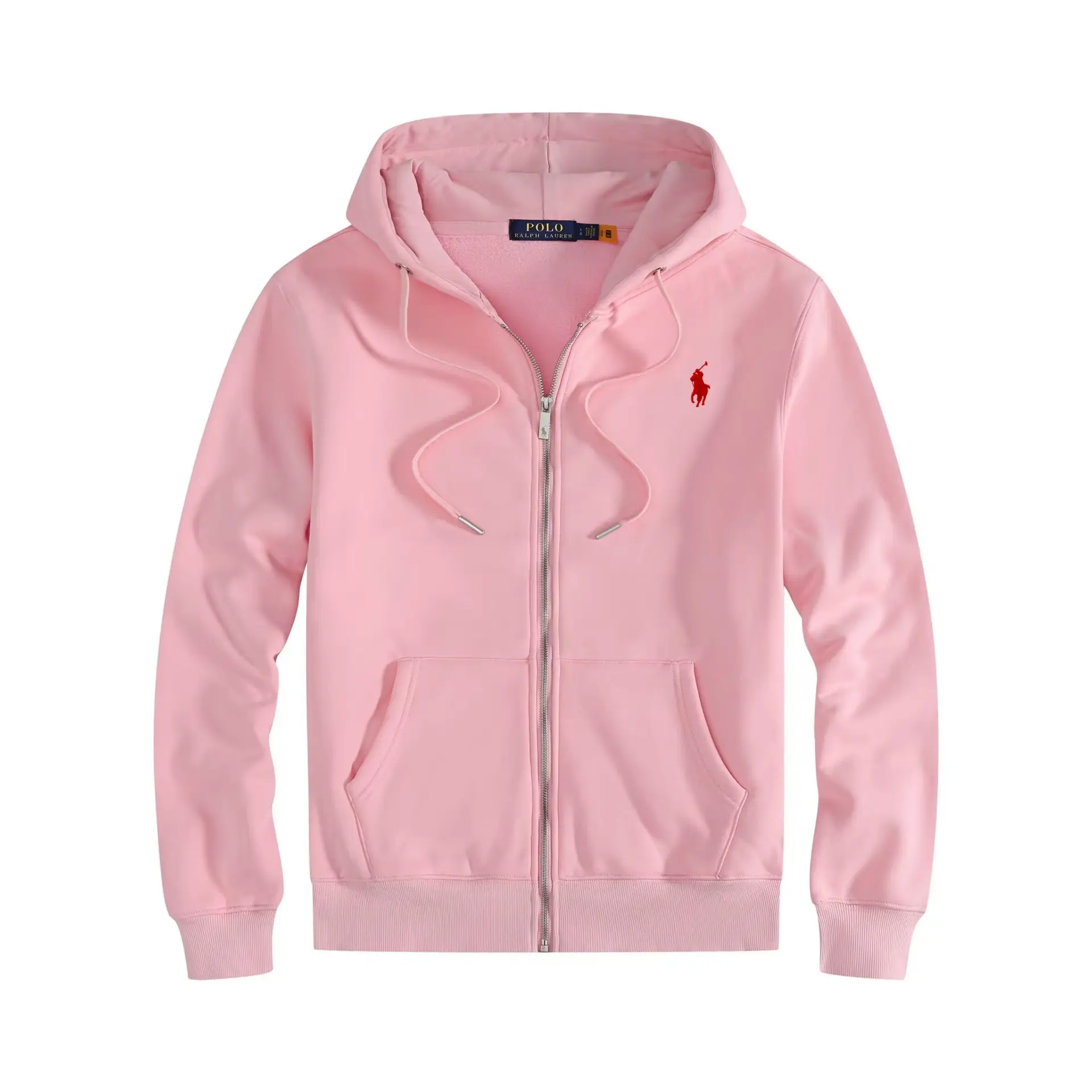 Zipper pink red label