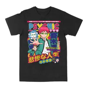SAIKI K Old Face T-Shirt, Saiki Kusuo no Psi-nan Anime Tee