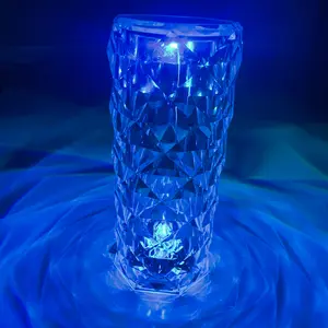Crystal Touch Lamp – RGB Color Changing Diamond Lamp with Touch Control & USB Rechargeable Base