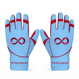 Original Series – Powder Blue & Red Long Cuff Pro Premium (100% 0.9mm AAA-Grade African Goat® Leather)