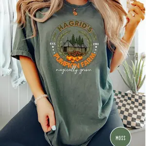 Hagrid Pumpkin Farm Shirt, Magical Fall Tee, Wizardcore Autumn Shirt, Cozy Halloween Graphic Tee, Cute Wizard T-Shirt