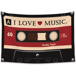 Pecfamly Grunge Y2K 2000s Downtown Girl Alt Scene Emo Dark Red and Black Music Tapestry Posters Indie 90s 80s Room Bedroom Wall Decor for Teen Girls (59" x 39"),summerwins