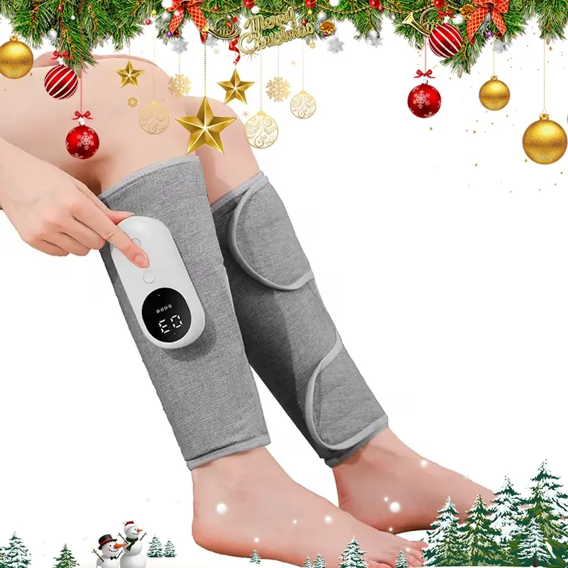 Leg Massager with Heating and Compression USB Type-C Rechargeable 9 Modes 3 Intensity Levels Hand-like Kneading for Restless Legs Syndrome Top Christmas Gift Choice USB Rechargeable Massagers(1 unit)