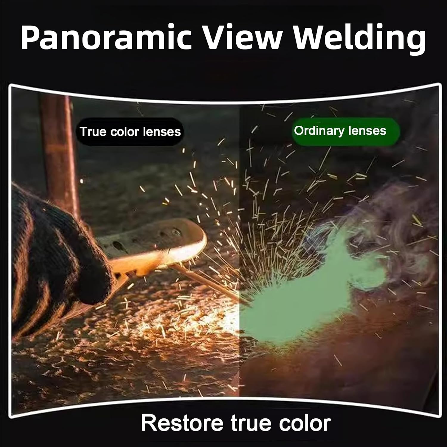 Automatic darkening welding helmet with adjustable shade DIN 4–16 | Solar powered, heavy-duty yet lightweight mask for men/dad. Clear Lenses, Comfortable Fit — A Perfect Gift Idea.