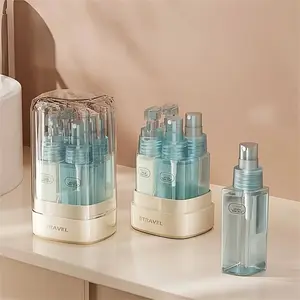 Luxury Portable Travel Dispenser Set - Leak-Proof Refillable Plastic Bottles with Precise Pump Sprayers, Multifunctional TSA- for Liquids, Face Creams & Skincare - Compact Cosmetic Containers for Business & Leisure Travel, Durable & Hygienic Design