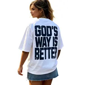 Casual God's Way Is Better Print Tshirt, Perfect For Lounging, Going Out or A Gift Choice Ideal For Valentine's Day, And More
