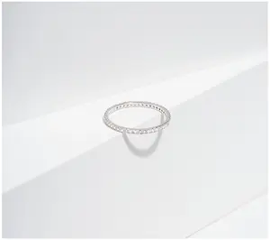 Diamonique 0.65 cttw Slim Eternity Band Ring, S terling Diamonique 0.65 cttw Slim Eternity Band Ring, S terling