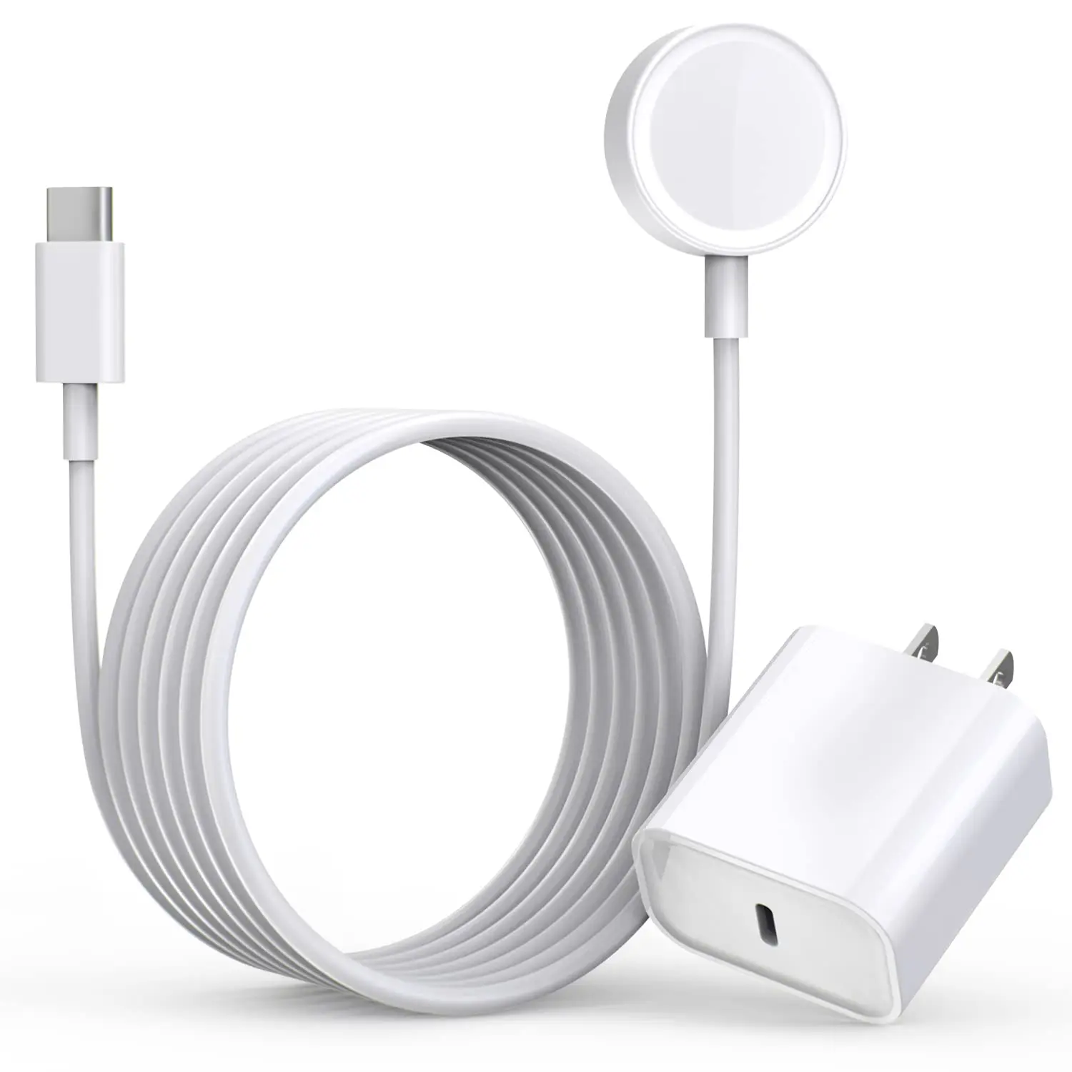 Fast Charger for i Watch Charger, USB C 20W iPhone Watch Charger Plug Adapter & Long 6.6FT iWatch Portable Wireless Fast Charging Cable Cord Compatible with Watch Series 9/8/7/SE/6/5/4/3/2/1