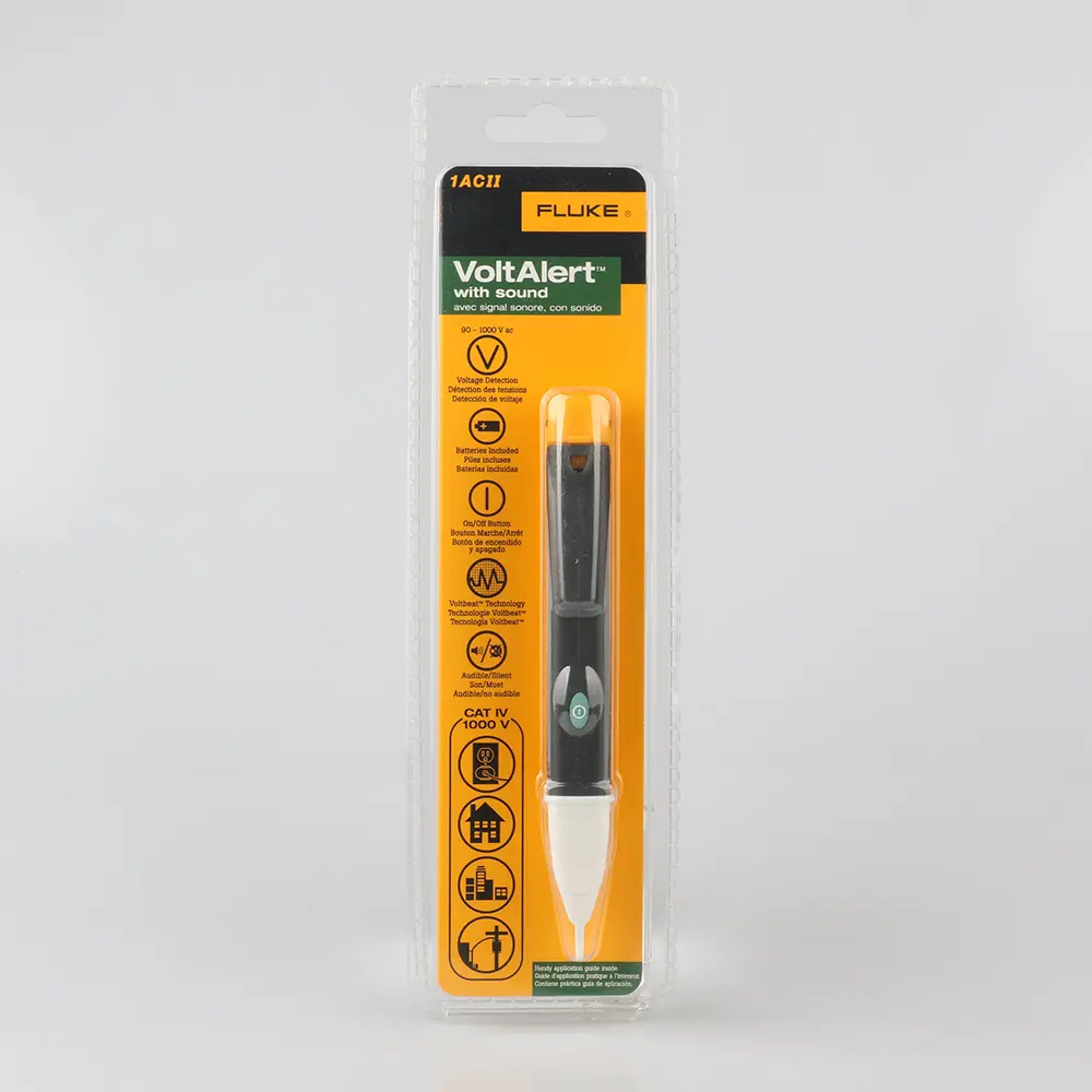 Fluke 1ACII Digital High Precision Tester - AC Voltage Tester, 90-1000V Range, Electrical Measuring Tool for Accurate Voltage Testing, Voltage Meter