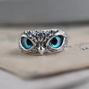Trendy Owl Ring, Vintage Animal Design,Adjustable Open Finger, Gift for Bird Lovers,All-Season Accessory, Vintage Rings Jewelry, Statement Ring