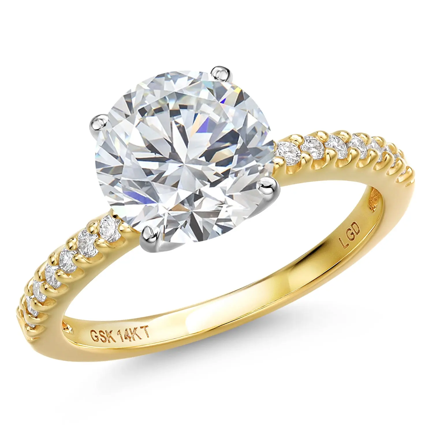 1-5 Cttw IGI Certified Lab Grown Diamond in 14K Two-Tone Gold Engagement Ring For Women | E-F Color | VS1 Clarity | Wedding Anniversary Gold Ring