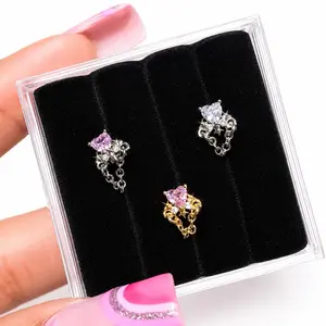 Heart Eternity Nose Stud