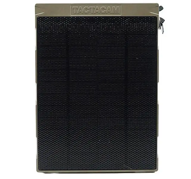 Tactacam Reveal Solar Panel R5 - Fast Charging Outdoor Hunting Camera Power Accessory with Barrel Jack for Camera Powering Needs