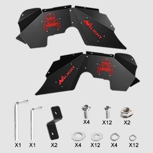 Nilight Front Inner Fender LinersWheel Cover Fit for 2007-2018 Wrangler JK JKU 4WD (4-Door/2-Door) Unlimited Bolt-on Style Fender Flares Splash Guards,2 Years Warranty