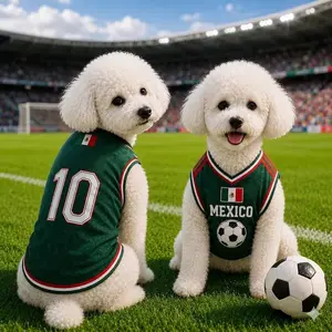 Full Print Mexico Pet Soccer Jersey, Football Pet Jersey, Soccer Outfit for Dogs Cats, Gift for Dogs Cats