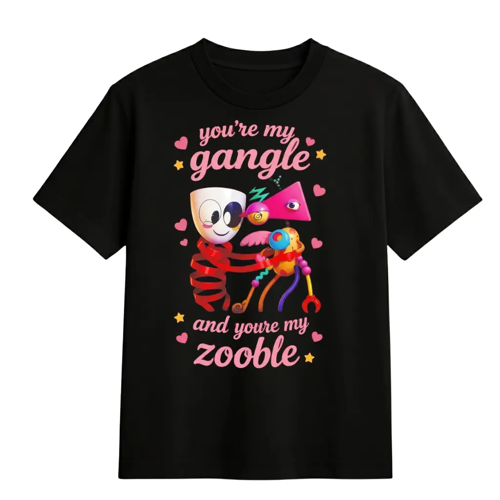 You're My Gangle & You're My Zooble T-Shirt | Cute Digital Circus Graphic Tee | Funny Cartoon Friendship Shirt | Unisex Fan Gift | Unisex Menswear Womenswear Top