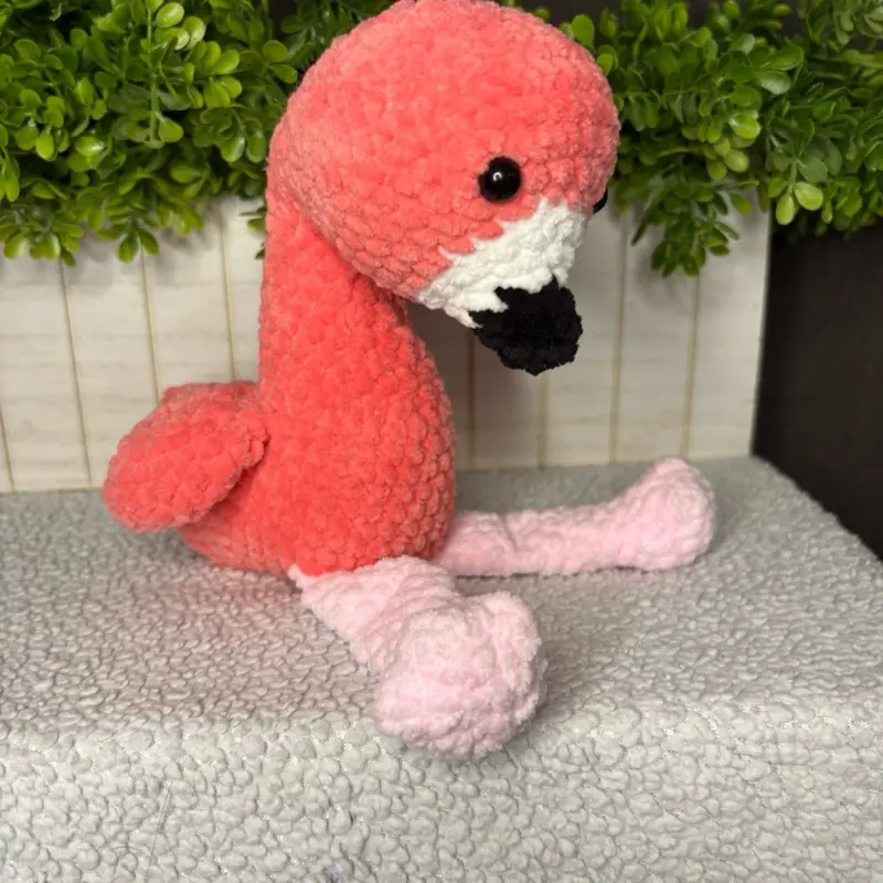 Handmade Crochet Pink Flamingo