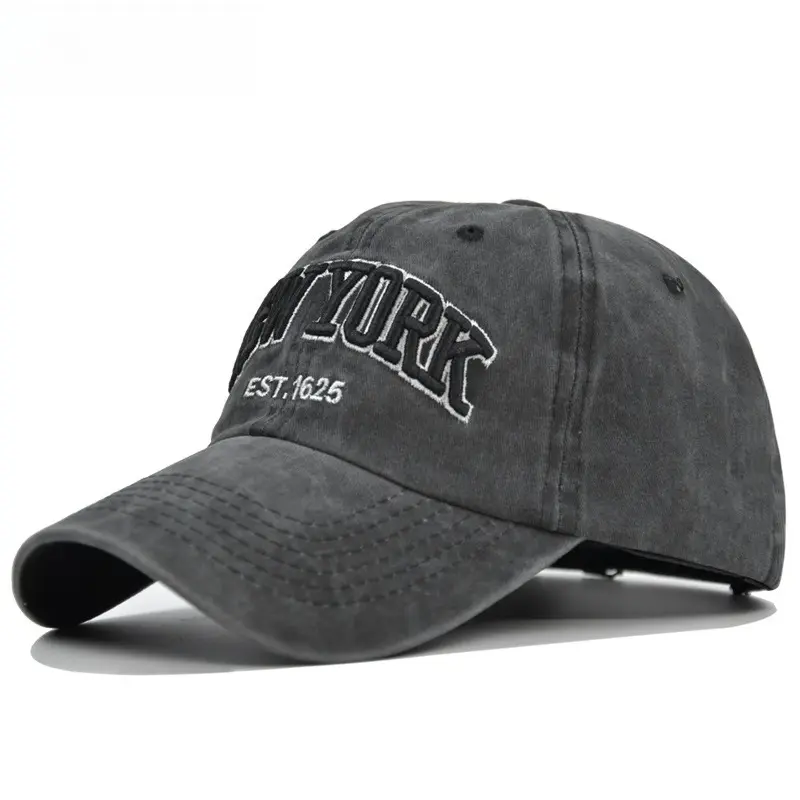 Adjustable New York Embroidered Baseball Cap - Vintage Sun Hat for Men and Women, Ideal for Casual Outdoor & Daily Wear Fashion Hats Embroidery Trendy Hat