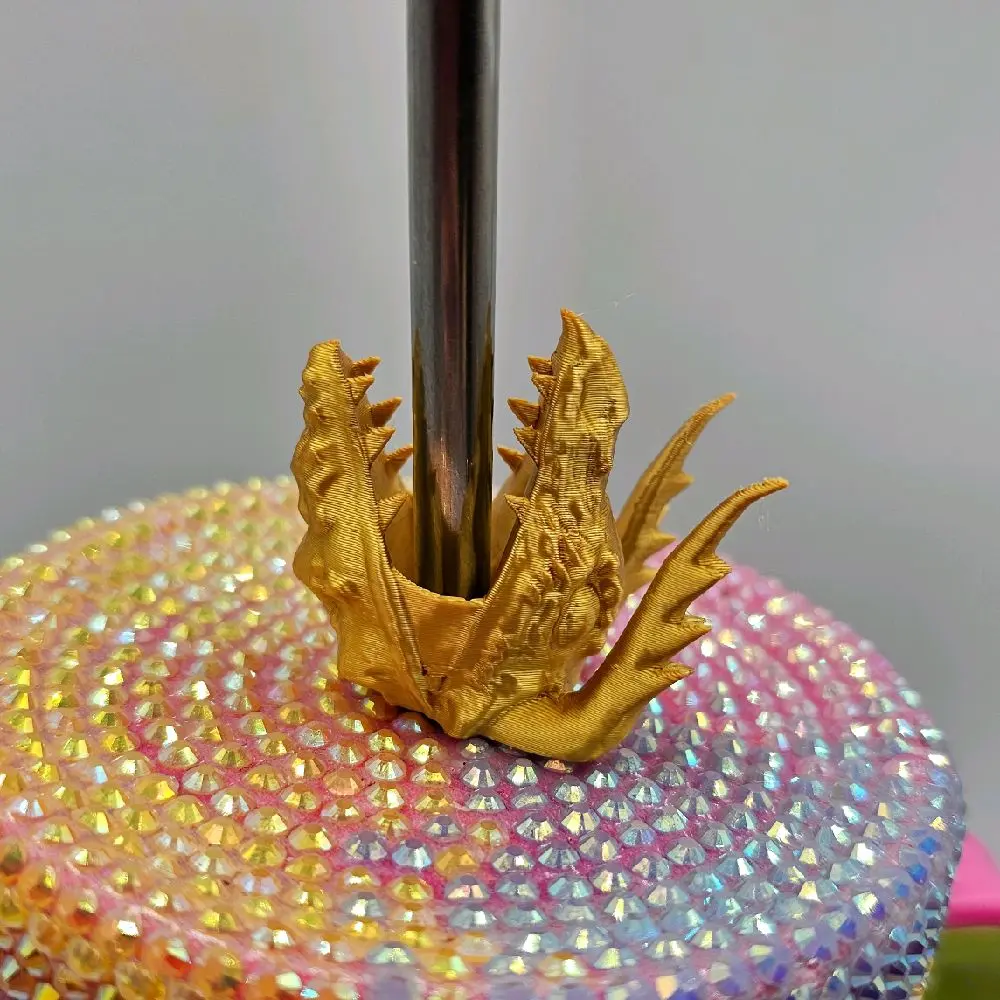 Gold straw swallower