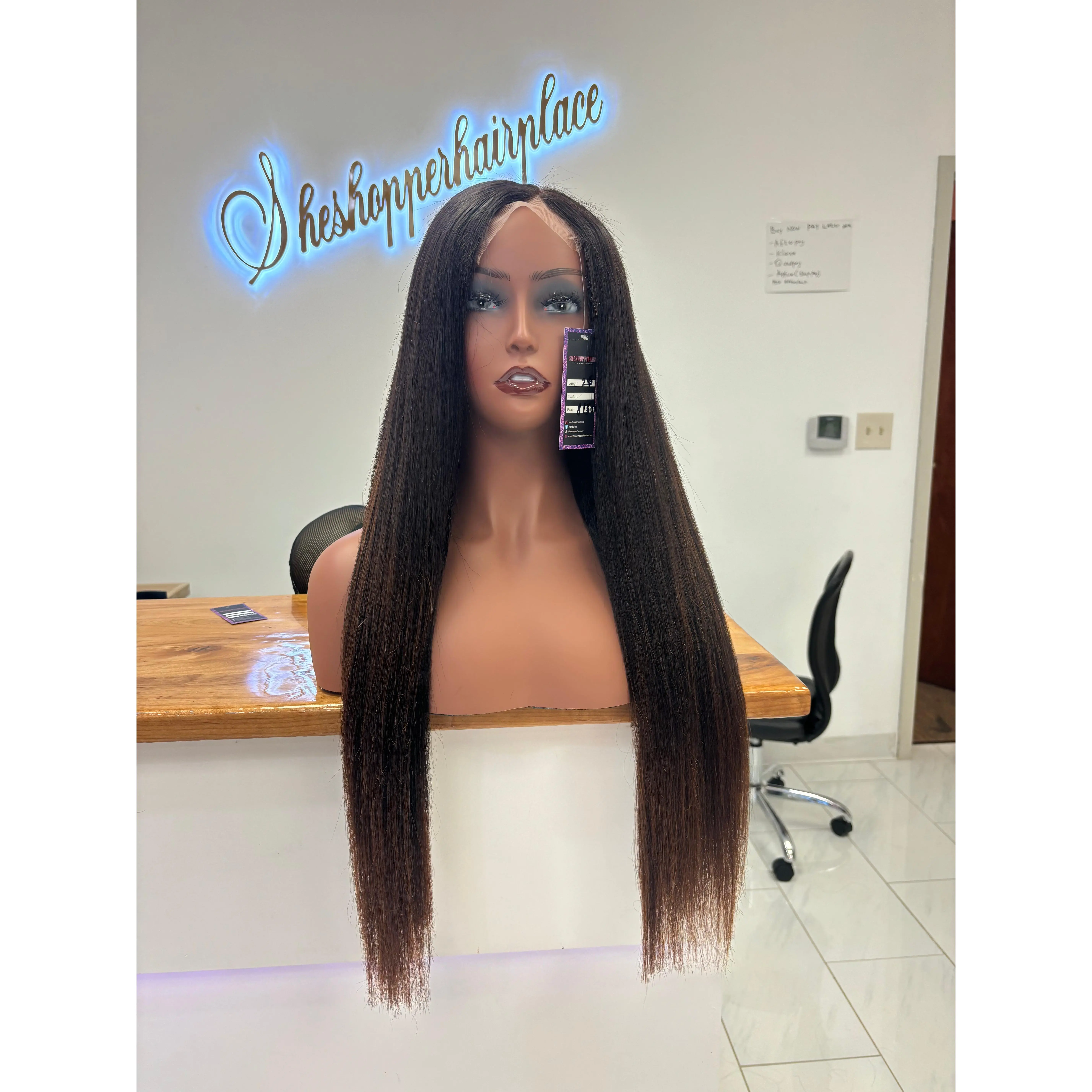 Glue-less kinky straight human hair machine wefted human hair kinky wig