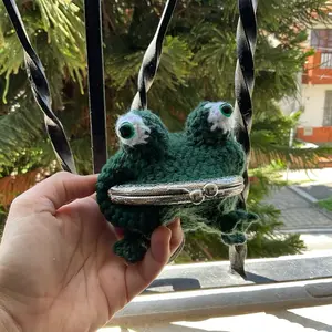 Crochet Naruto frog coin purse wallet