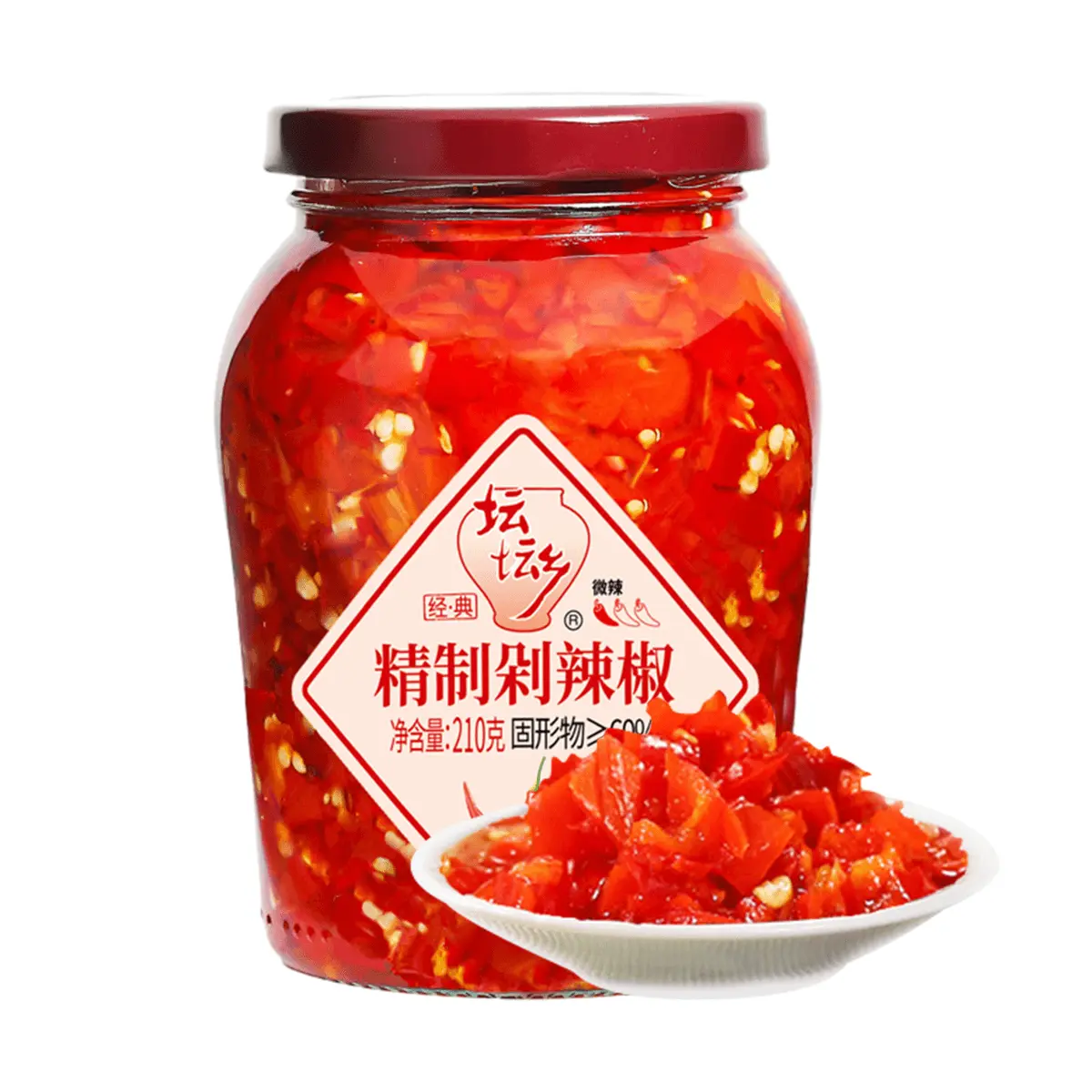 Tantanxiang Hunan Chili Sauce 210g - Authentic Chopped Chili Paste for Rice & Noodles, Spicy Condiment Tantanxiang Hunan Chili Sauce 210g - Authentic Chopped Chili Paste for Rice & Noodles, Spicy Condiment
