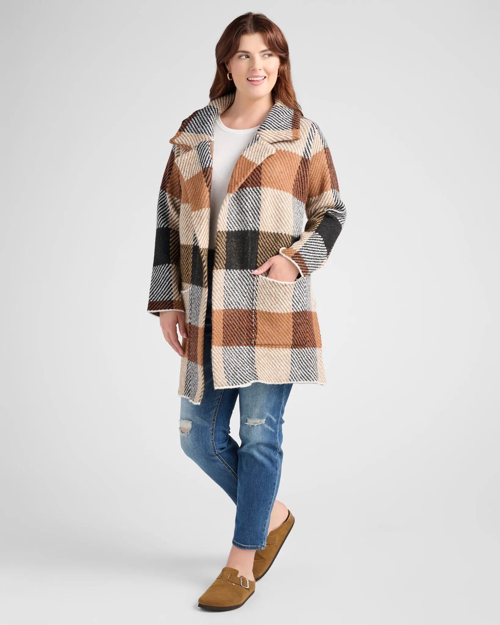 Plus Size Sweater Coatigan
