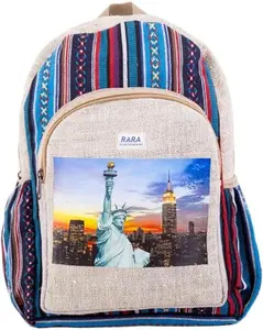 RARA Natural Laptop backpack, Handmade-Unique design Hemp bag, very popular in FAIR TRADE, light weight Eco-Friendly backpack from the Himalayas