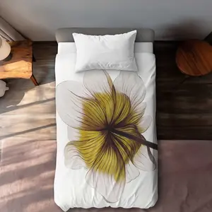 Begin Home Decor C1DCTXLWLO9I3E Beautiful Anemone Yellow Flower Twin Size Extra Long Duvet Cover - Rustic Floral