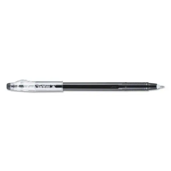 Pilot PIL32465 Frixion Colorsticks Erasable Gel Pen, Clipless Stick - Fine 0.7 mm, Black Ink & Black Barrel