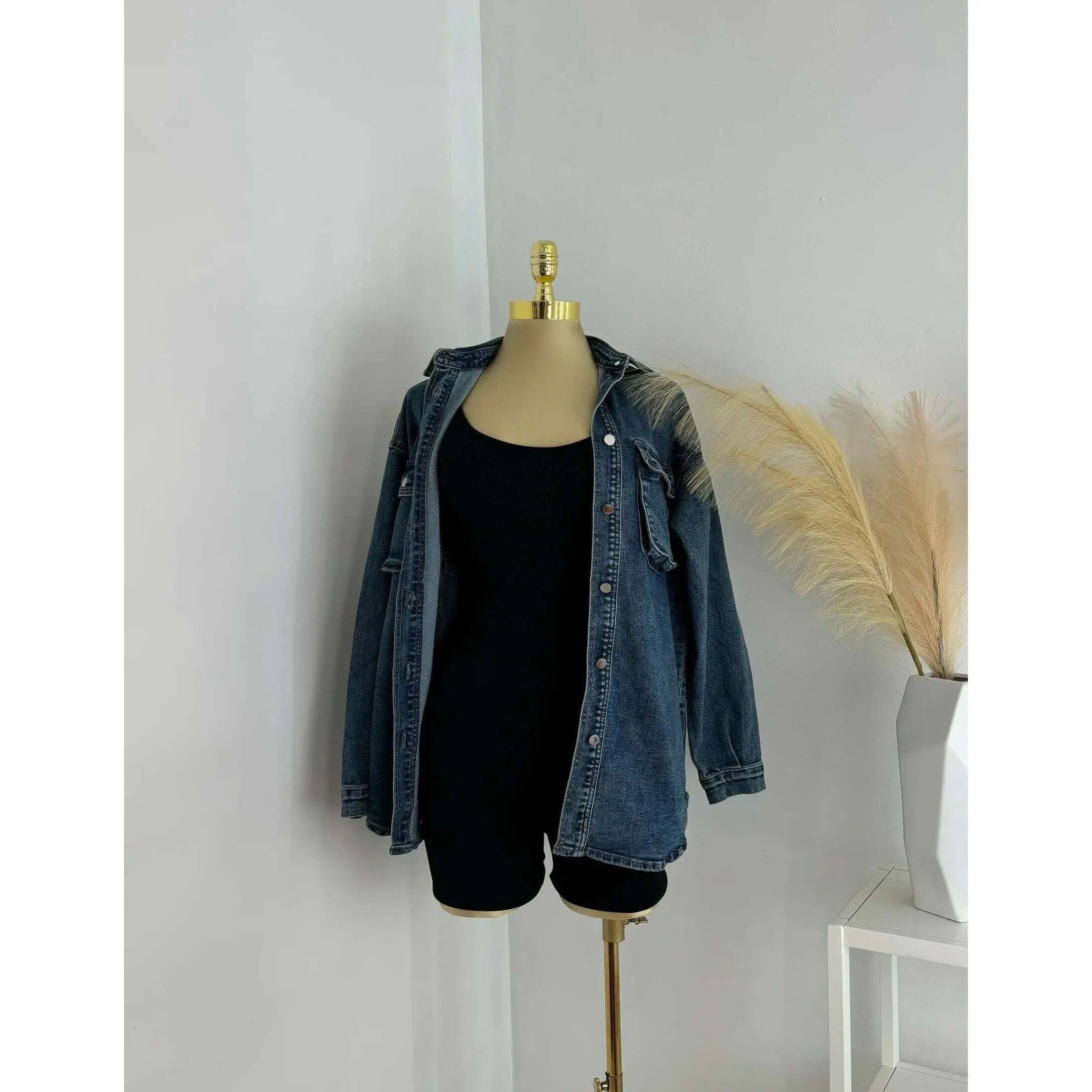 Cargo Oversized Denim Jacket Cargo Oversized Denim Jacket