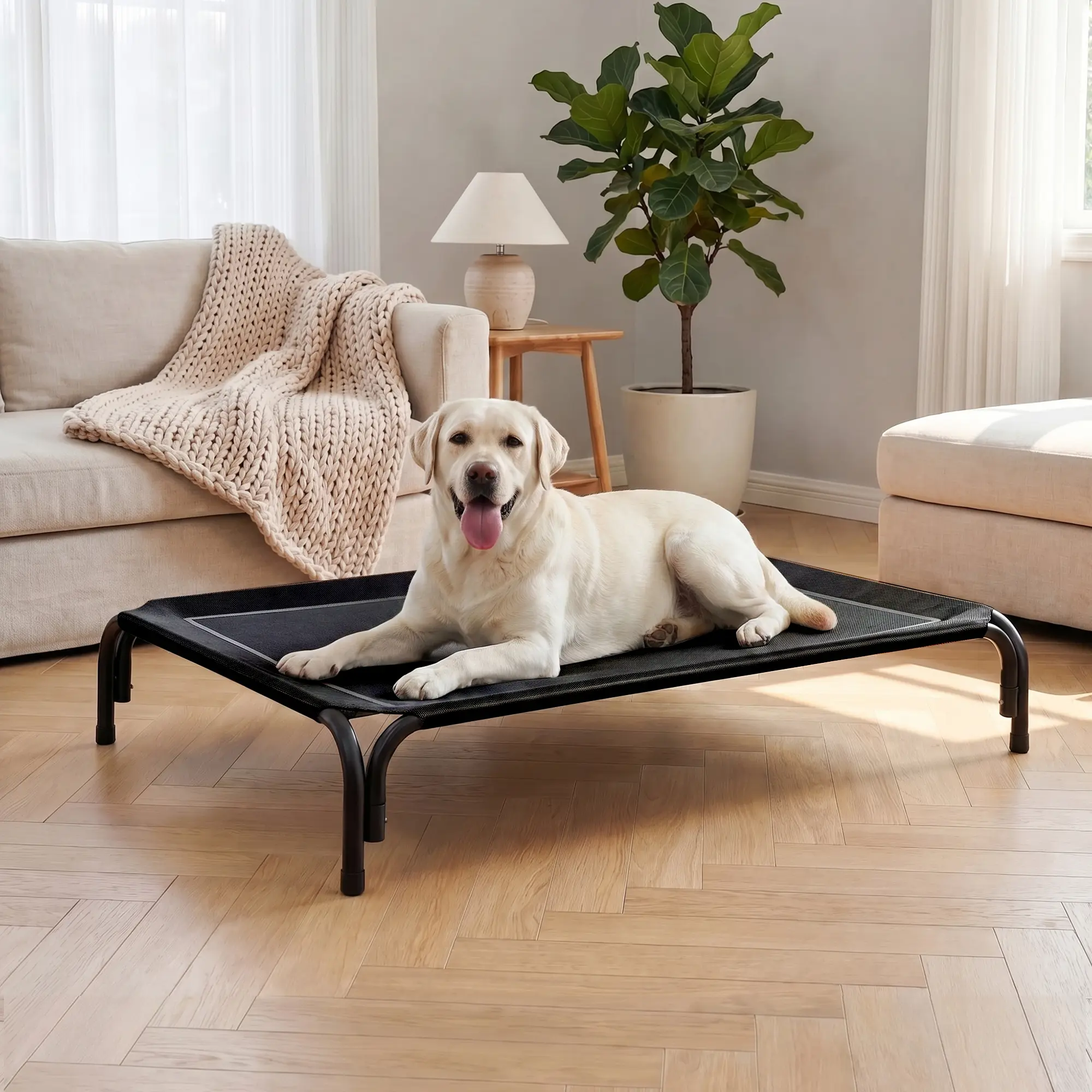 【Cozila】Elevated Dog Bed for Large Dogs, Breathable & Cooling Pet Cot, Non-Slip Stable Design, Portable Raised Bed for Indoor & Outdoor Use Summervibes petlovers summerwins