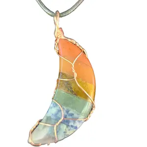7 Layer Moon Chakra Wire Wrapped by Hand