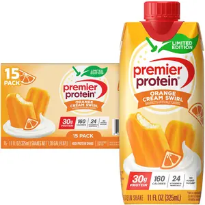 Premier Protein High Protein Shake, Orange Cream Swirl, 11fl. oz., 15 pk.