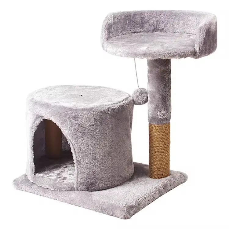 Indoor Multi-Level Cat Climb House with Scratching Posts, Perches and Hiding Spaces