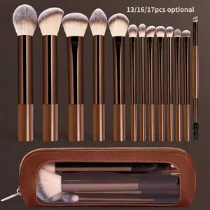 Professional Makeup Brush Set, 13 Pieces Including Foundation, Eyeshadow, Highlighter Brushes, Cosmetic Bag Included, Essential Beauty Tools