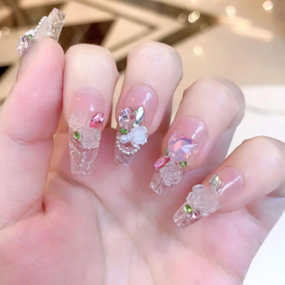 Handmade Press On Nails - 5 Bags, High Quality, Reusable, Nail Loveful, Nails Heaven