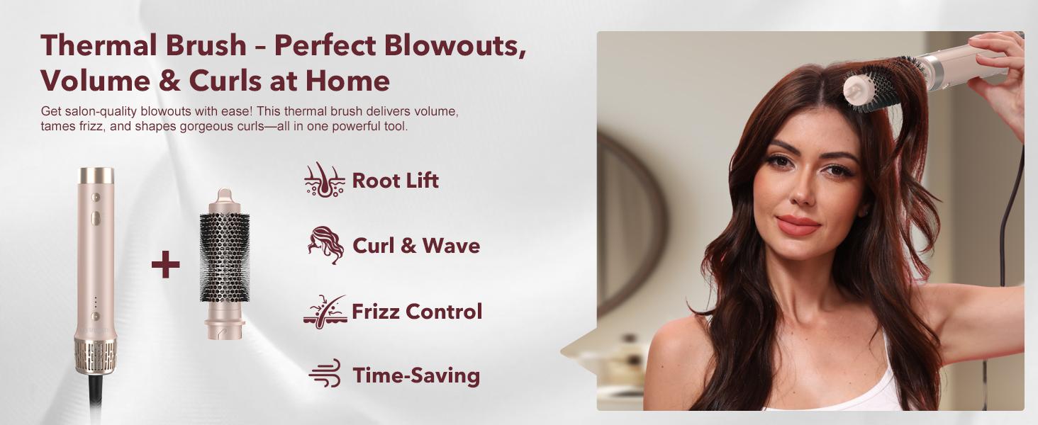 Mythsight 6 in 1 Hot Air Styler with Travel Case, Dual Voltage (100-240V) High-Speed Hair Dryer Brush Auto Wrap Curlers, Volumizing Styling Blower Brush, Perfect Gift for Women Friend Family Mother Mythsight 6 in 1 Hot Air Styler with Travel Case, Dual Voltage (100-240V) High-Speed Hair Dryer Brush Auto Wrap Curlers, Volumizing Styling Blower Brush, Perfect Gift for Women Friend Family Mother