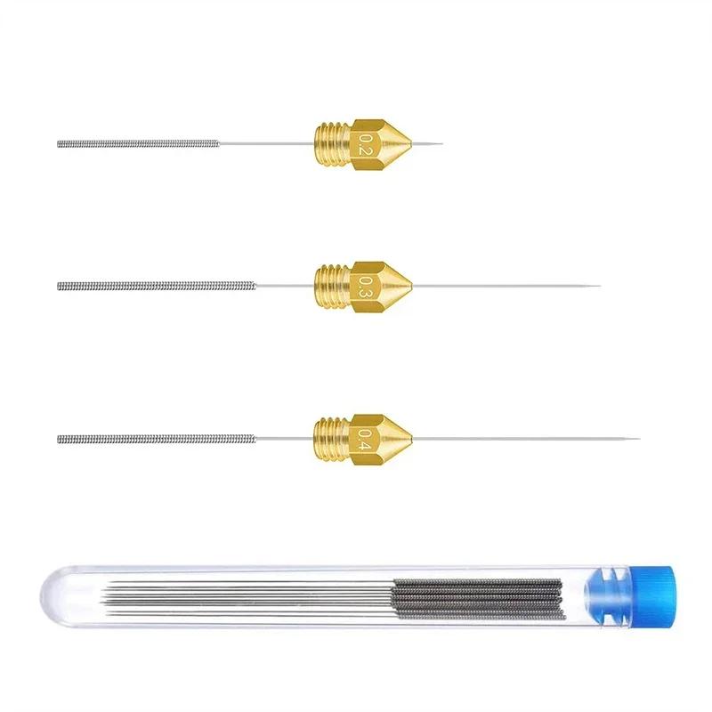 Printer Nozzle Cleaning Kit 0.2/0.3/0.4/0.5/0.6/0.8/1.0mm Stainless Steel Nozzle Cleaning Needles 3D Printer Nozzle