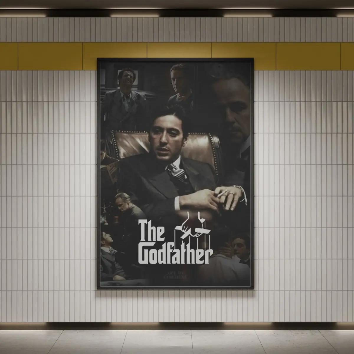 The Godfather Movie Poster, Classic Mafia Film Wall Art Print, Don Corleone Crime Cinema Decor, Vintage Gangster Gift for Movie Lovers