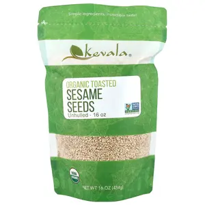 Kevala Organic Toasted Sesame Seeds, Unhulled, 16 oz (454 g)