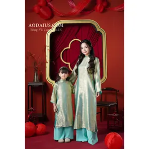 Jade Breeze Mother Daughter Matching Áo Dài | Family Áo Dài Set O5