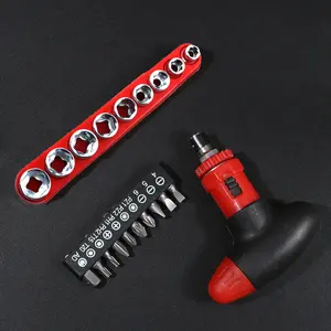 Multifunctional ratchet screwdriver with T-handle, telescopic screwdriver set, home repair tool kit, ratchet screwdriver for home maintenance, DIY craftsman tool